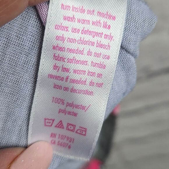 Justice 6/7 Girl Strawberry Print Gray Hoodie Romper Pajama Loungewear Sleepwear - Picture 10 of 15